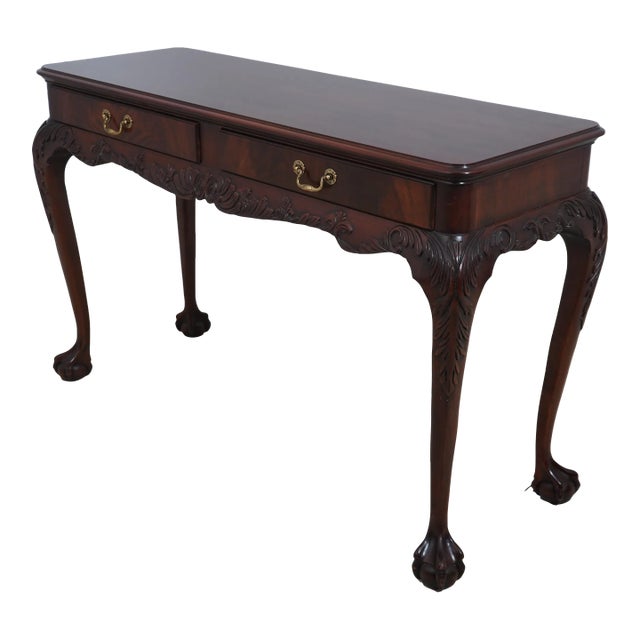 Wellington Hall Ball & Claw Mahogany Console Table For Sale