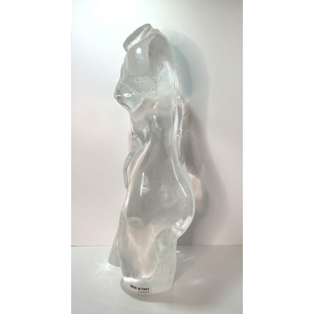 Modern Late 20th Century Signed De Stefano Prismadomus Acrylic Female Nude Sculpture 29/160, Made in Italy For Sale - Image 3 of 13