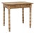 19th Century French Stripped Pine Faux Bamboo End Table With Drawer For Sale