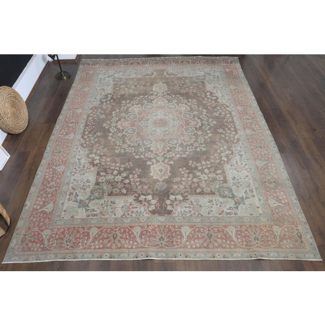 Vintage Persian Hand-Knotted area rug is a semi-antique vintage area rug. The '70s Eastern region of Anatolian's unique...