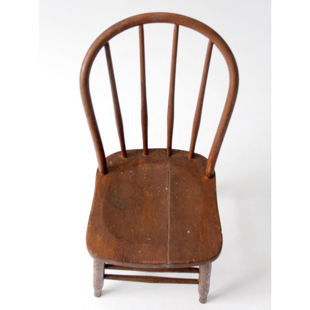 Antique Windsor Bow Back Spindle Chair For Sale - Image 4 of 14