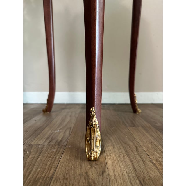 Mid 20th Century Mid 20th Century Fabergé Heirloom Furniture Collection Heart-Shaped Vitrine/Display Accent Table For Sale - Image 5 of 9