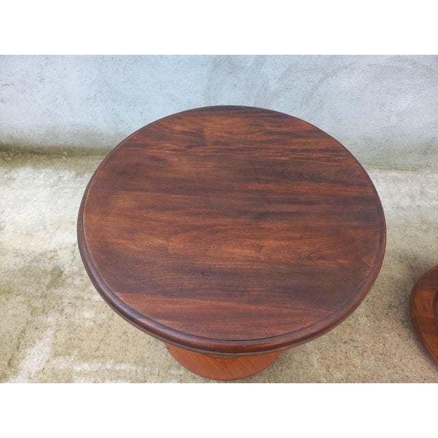 1930s Pedestal Tables in the style of Charles Dudouyt, 1930s, Set of 2 For Sale - Image 5 of 18