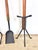Mid Century Modern Walnut & Wrought Iron Fireplace Tool Set by Seymour For Sale - Image 9 of 10