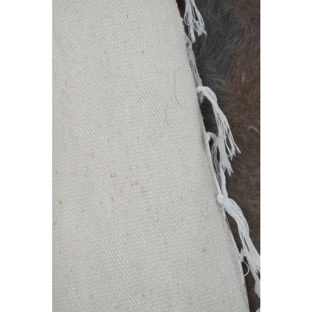 Striped Turkish Siirt Blanket - Shagy Carpet For Sale - Image 12 of 13