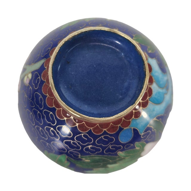 Chinese Cloisonné Ginger Jar Vase 3.5" For Sale - Image 9 of 9