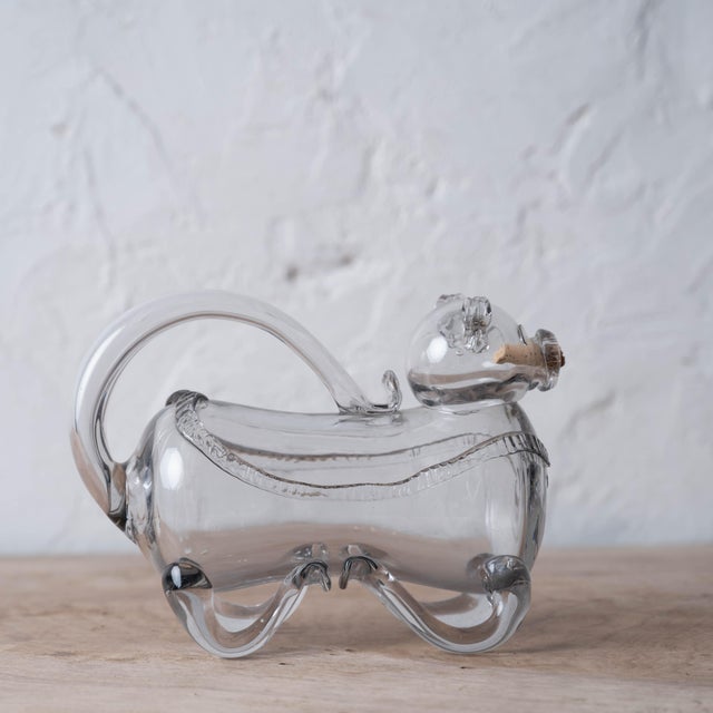 Mid 20th Century Mid 20th Century Danish Holmegaard Glassworks Fyldehund Dog Decanter For Sale - Image 5 of 9