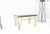 Geometric Frame Style Legs Rectangular Brass Plated Side Table w/ Glass Top For Sale - Image 10 of 13