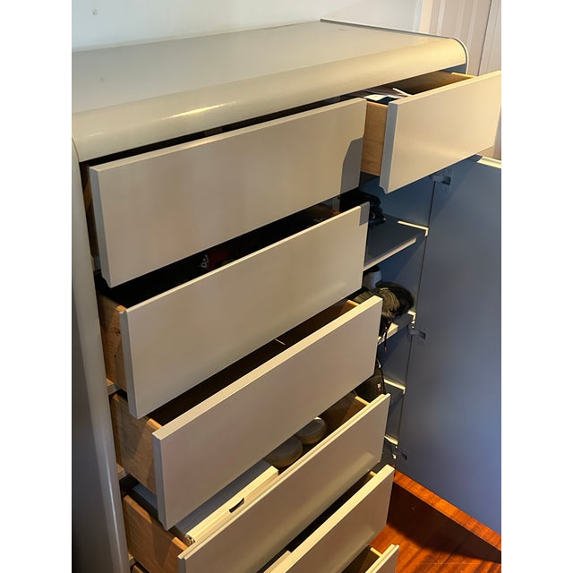 Postmodern Modern Lane Dresser and Bedside Table - Set of 2 For Sale - Image 3 of 8