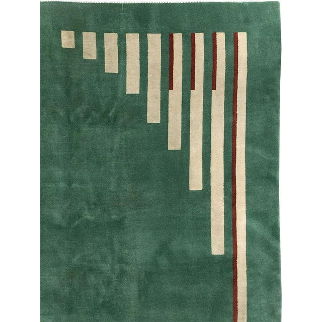 Art Deco Galerie Shabab Collection Mid-20th Century Chinese Art Deco Room Size Carpet For Sale - Image 3 of 10