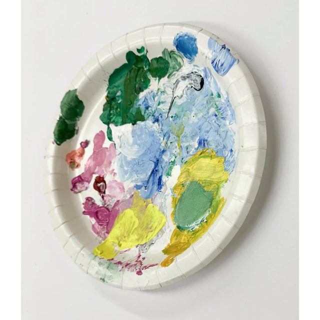 One from a complete series of abstract paintings made from an artist's palette. Full of vibrant color, and rooted in...