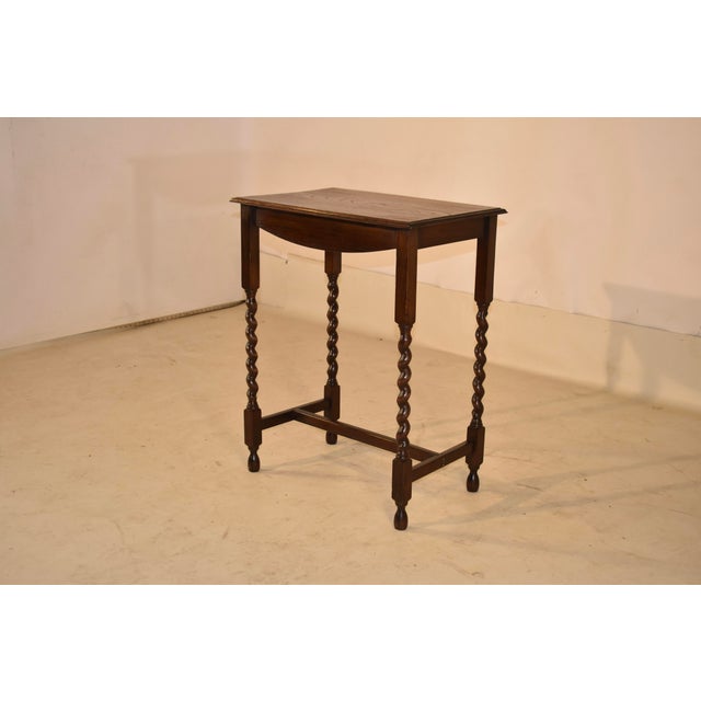 Circa 1900 Edwardian Oak Side Table From England For Sale In Greensboro - Image 6 of 11