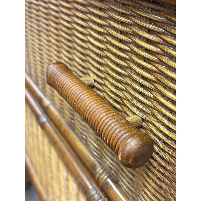 Mid 20th Century Henry Link Faux Bamboo Gentelmen's Chest For Sale - Image 14 of 14
