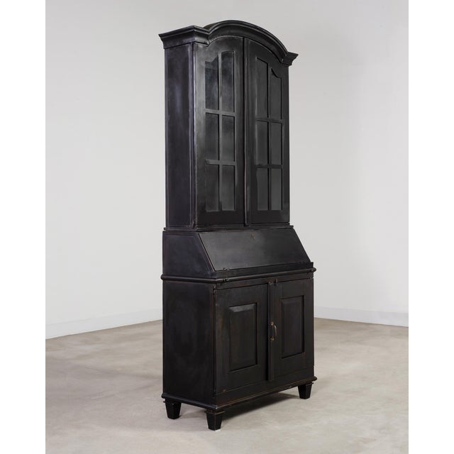 Industrial Style Iron Gunmetal Finish Secretary Cabinet 8.5 Ft. For Sale - Image 10 of 18