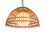 Mid Century Bamboo Chandelier Hanging. Dome Light Fixture C. 1970's For Sale - Image 4 of 9