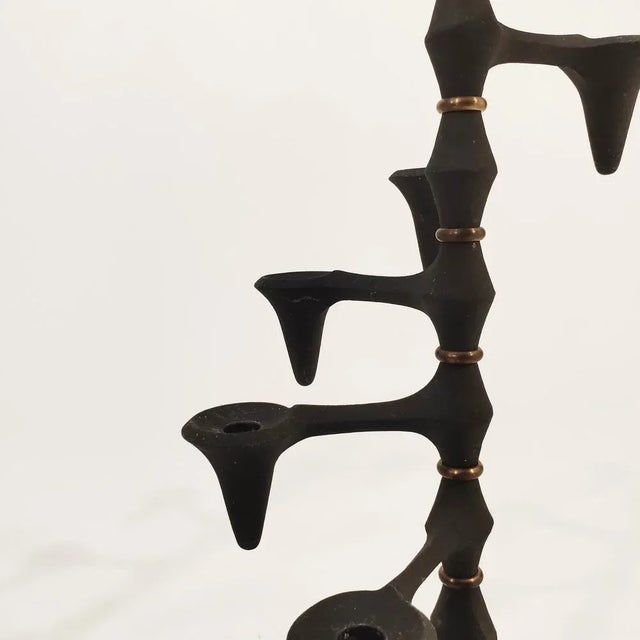 Black Danish Candelabras by Jens Harald Quistgaard for Dansk Design, 1960s, Set of 2 For Sale - Image 8 of 11