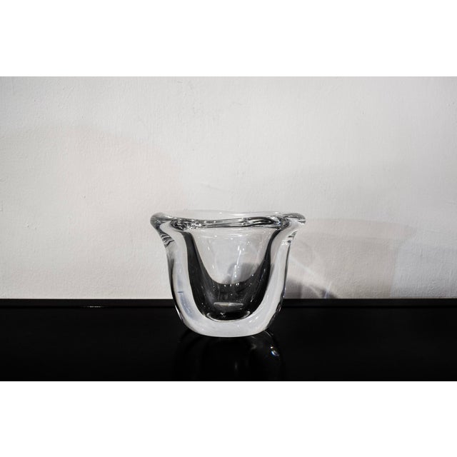 Transparent glass vase. Scandinavian production 70s