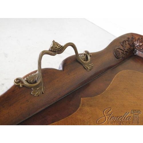 Jonathan Charles Jonathan Charles Model#492447 Finely Carved Tea Table Serving Tray For Sale - Image 4 of 10