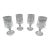 Mid-Century European-Style Cut Crystal Cordial Glasses — Set of 4 For Sale