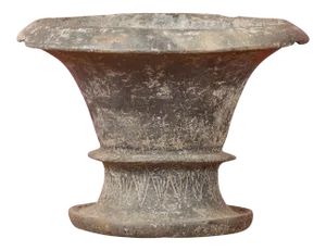 Chinese Han Dynasty Petite Vessel circa 202 BC-200 AD with Incised Motifs