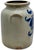 Ourtstanding Antique Large 3 Gallon Size American Blue Hand Decorated Stoneware Butter Churn - Circa 1870s For Sale - Image 11 of 18