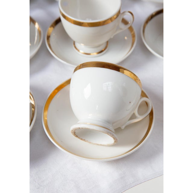 Antique Coffee Service in Limoges Porcelain, Set of 24 For Sale - Image 5 of 15
