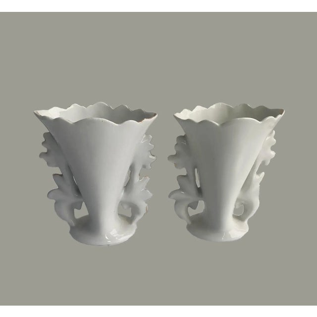 Traditional European Porcelain Vases - A Pair For Sale - Image 3 of 9