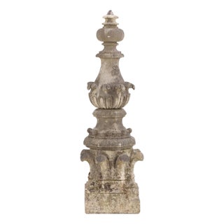 A Belgian Carved Stone Finial, C. 1850. For Sale