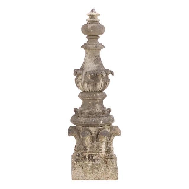 A Belgian Carved Stone Finial, C. 1850. For Sale