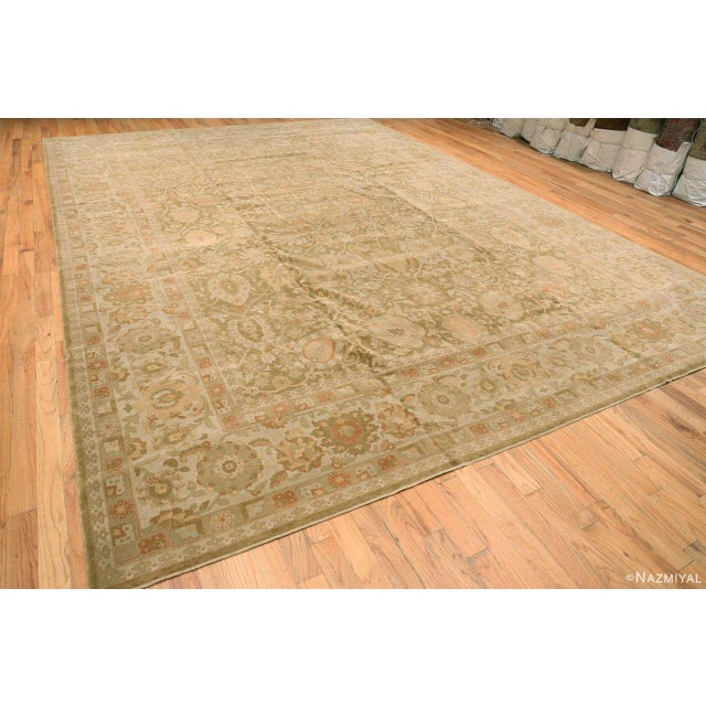An Unusually Fine Weave With A Large Scale All Over Design Modern Tabriz Design Rug From Turkey – This beautiful and fine...