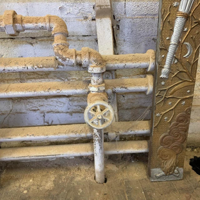 Antique Cast Iron Aesthetic Movement Night Day Sun Stars Fireplace Surround For Sale In Baltimore - Image 6 of 11