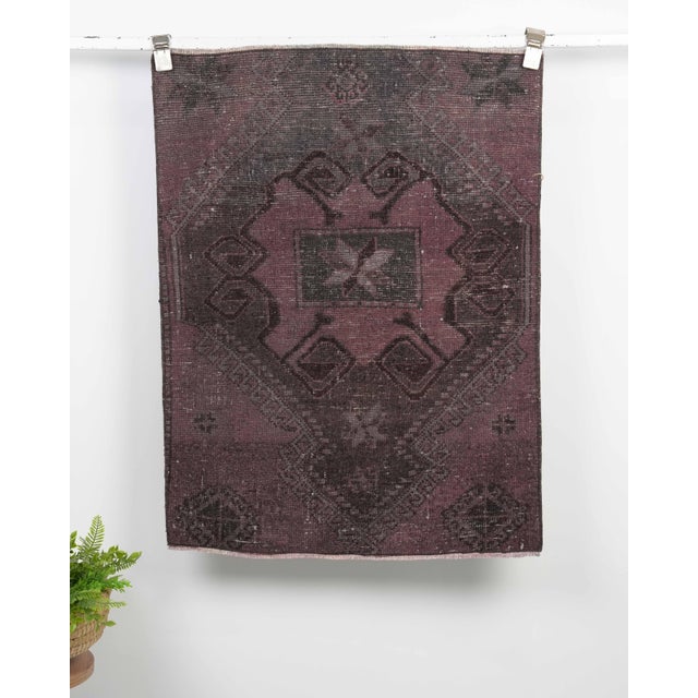 Vintage Turkish Hand-Knotted Small rug is a semi-antique vintage runner rug. The '70s Eastern region of Anatolian's unique...