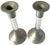 Alessandro Albrizzi Pair of Vintage Lucite and Pewter Taper Candlestick Holders, 1970s For Sale - Image 4 of 6