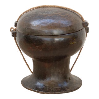 Antique Wooden Ceremonial Philippine Pot For Sale