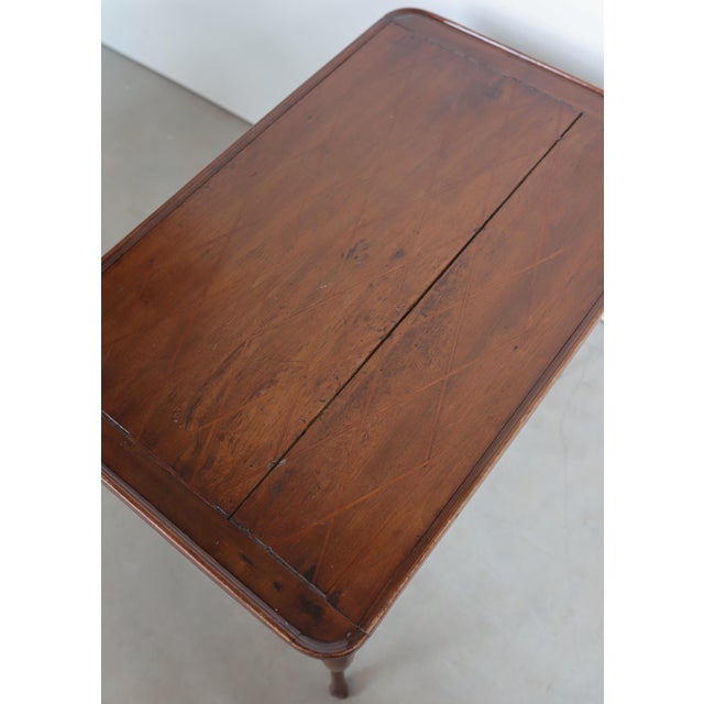 19th C. French Table With Diamond Inlay For Sale - Image 9 of 9