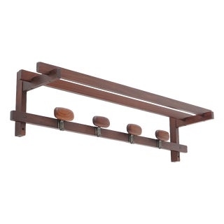 Wall-Mounted Coat Rack by Ezio Longhi for Elam, 1960s For Sale