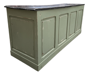 Sage Green and Black Wooden Retail Counter