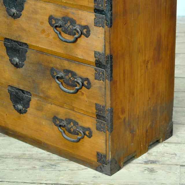 Japanese Tansu Chest of Drawers, 1870 For Sale - Image 13 of 15