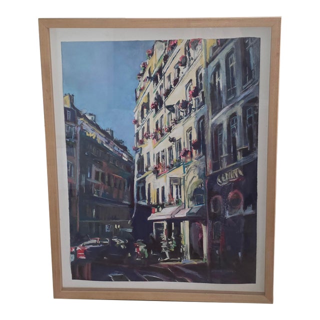 European Street Scene Original Pastel by Deborah Males For Sale