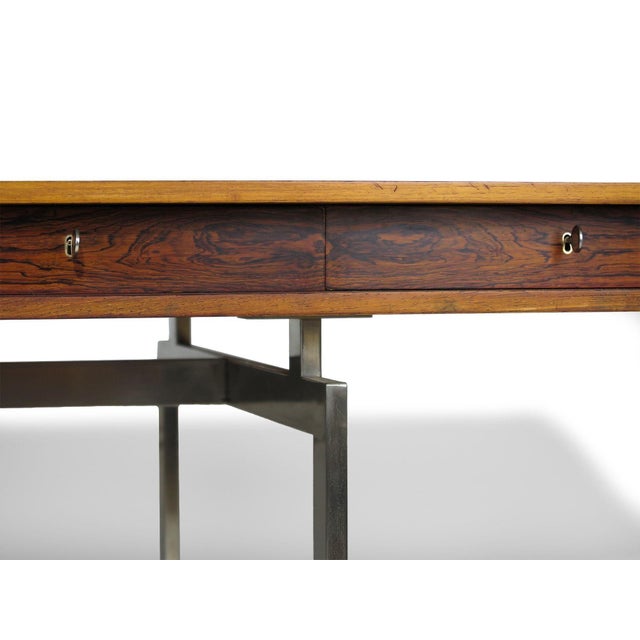 Wood Early Bodil Kjær Executive Desk, Model 901 — E. Pedersen & Søn, Denmark, 1959 For Sale - Image 7 of 12