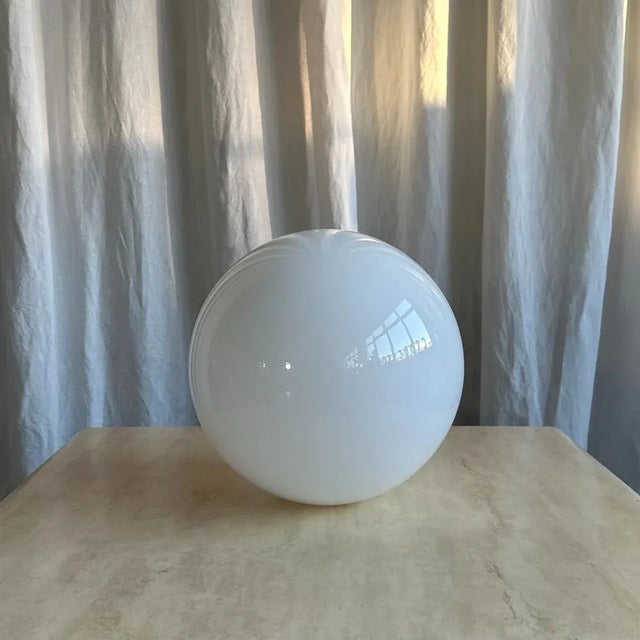 2000 - 2009 Italian Modern Brass and Opaline Glass Cactus Floor Lamp, 2000s For Sale - Image 5 of 12