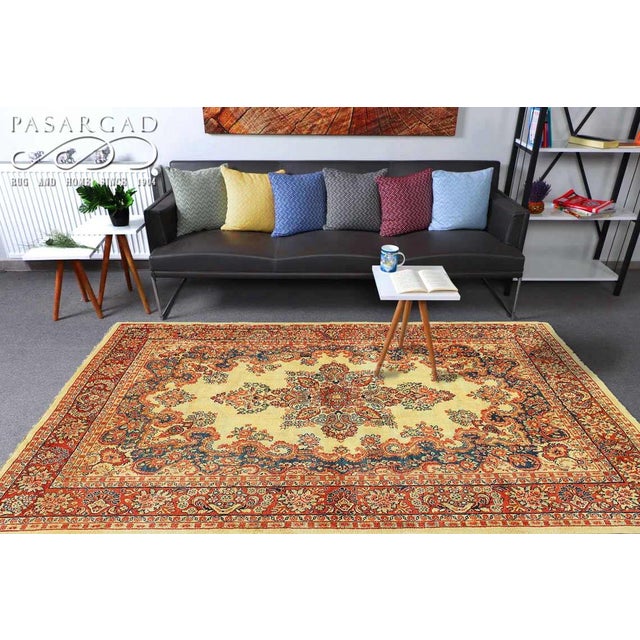 1900s Fine Hand Knotted Persian Antique Sarouk Rug For Sale - Image 13 of 13