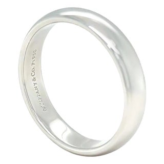Tiffany & Co. Platinum Wedding Band Ring 8.91g, Size 8.75 For Sale