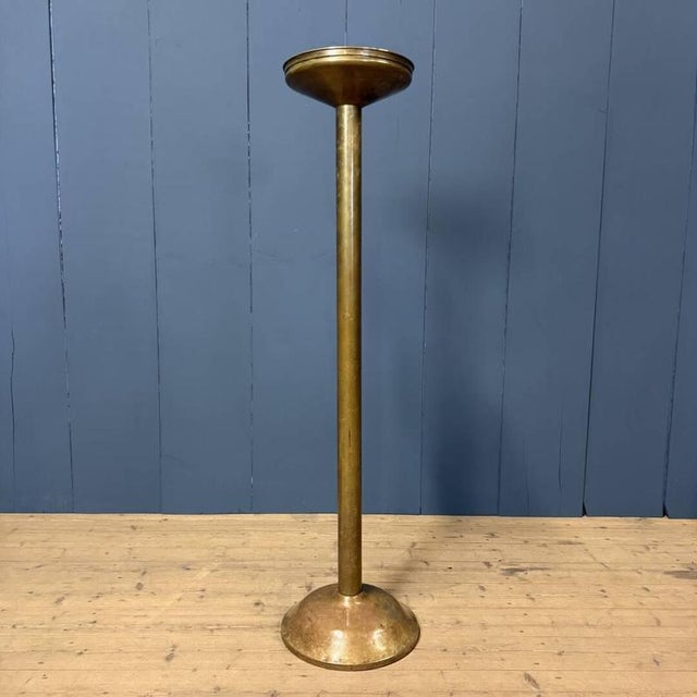 Large Antique Brass Stand or Column For Sale - Image 10 of 13