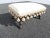 Vintage French Cast Iron White W Tassels Footstool W Green Emblem For Sale - Image 10 of 12