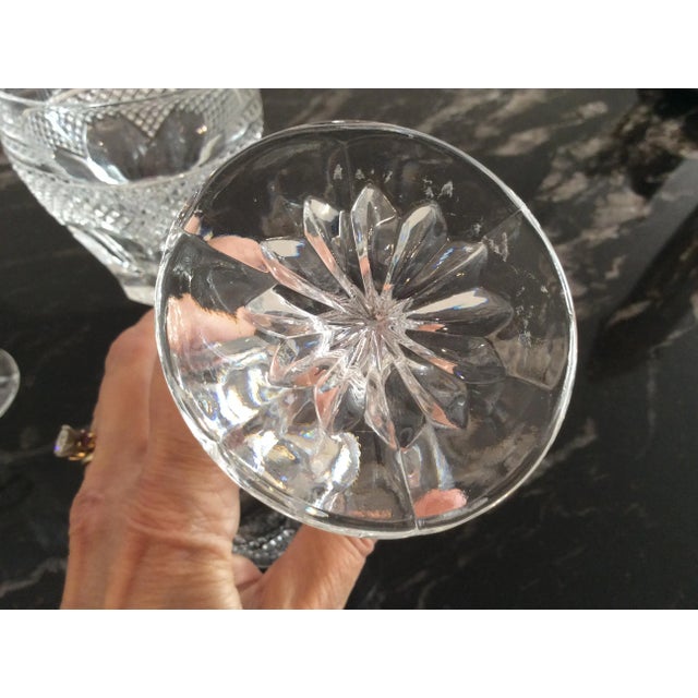 Vintage English Cut Crystal Stemmed Red Wine Glasses- Set of 3 For Sale - Image 12 of 13