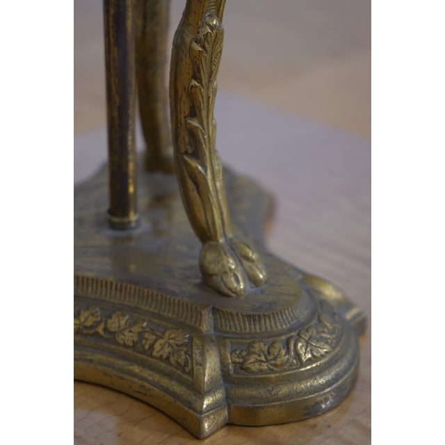 Vintage Regency Bronze & Marble Table Lamps - Pair For Sale - Image 9 of 12