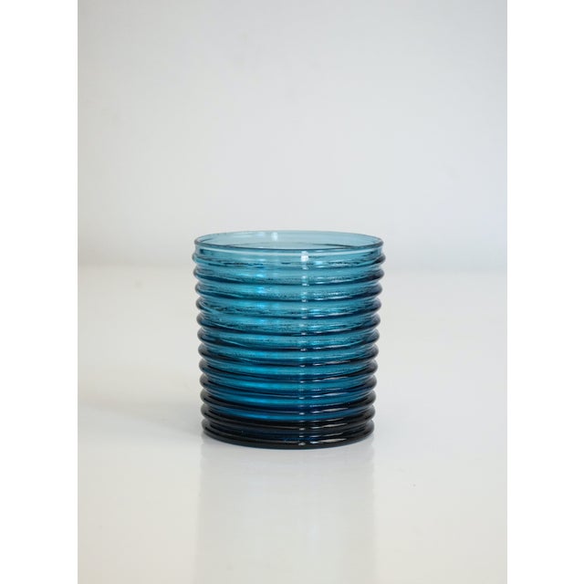 Blue Drinking Glasses by Mariana Iskra, Set of 6 For Sale - Image 8 of 10