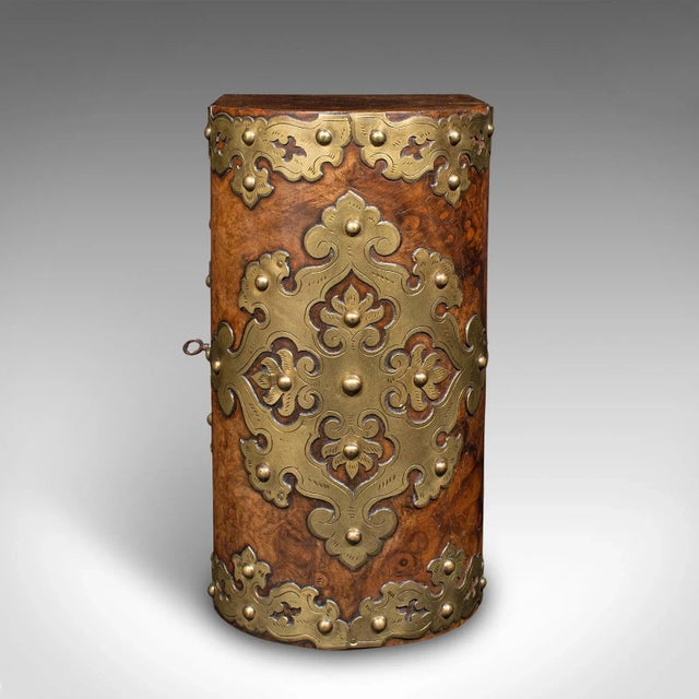 Wood 1870s Antique Victorian English Burr Walnut Domed Top Caddy For Sale - Image 7 of 13