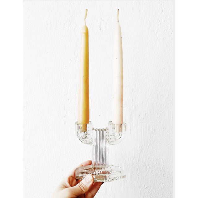 Anchor Hocking Anchor Hocking - Vintage Saguaro Cactus Glass Candle Holder For Sale - Image 4 of 4